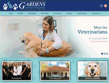 Tablet Screenshot of gardensanimalhospital.com
